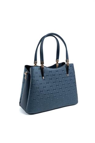 Silver & Polo SP1205 Kadın El Çantası Logolu Lacivert