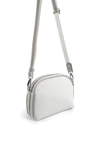 Silver & Polo Beyaz - A.gri SP765 Kadın Çapraz Çanta