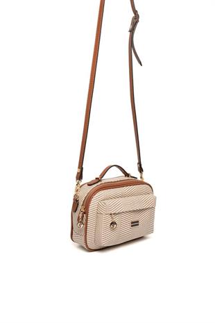 Silver & Polo SP1186 Kadın Çapraz Çanta Hasır Bej-Taba