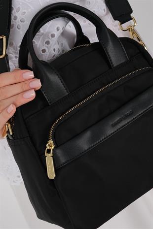 Silver & Polo SP1216 Kadın El Çantası Saten Siyah-Siyah