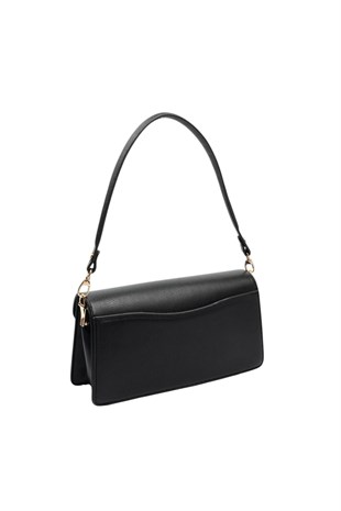 Silver & Polo SP1279 Kadın Çapraz Çanta Düz Siyah-M178 Füme-Siyah