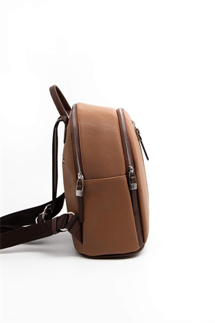 Silver & Polo SP901 Kadın Sırt Çantası Petek Karamel-Kahve