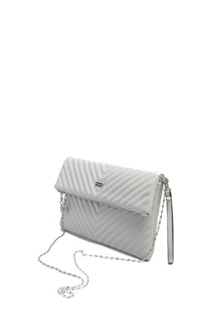 Silver & Polo SP1134 Kadın Portföy & Clutch Crash Gri-Gri