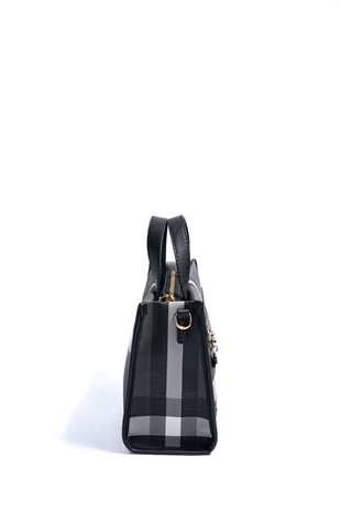 Silver & Polo SP1271 Kadın El Çantası Ekose Siyah