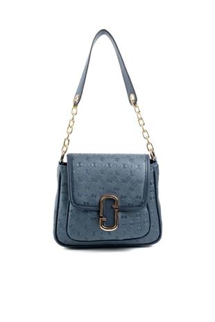 Silver & Polo SP1147 Kadın Omuz Çantası Logolu Lacivert-Lacivert