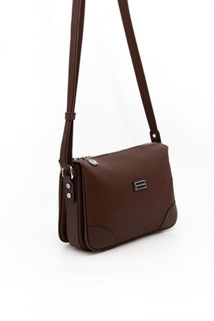 Silver & Polo SP784 Kadın Çapraz Çanta Petek Kahve