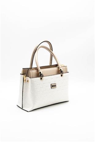 Silver & Polo SP826 Kadın El Çantası Logolu Sedef-S.Nut
