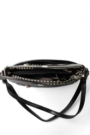 Silver & Polo SP1060 Kadın Çapraz Çanta Harita Siyah-A.Taba