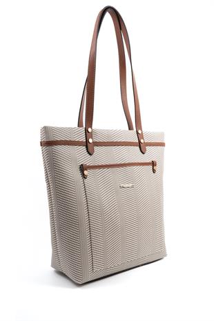 Silver & Polo Bej - Taba SP1203 Kadın Omuz Çantası