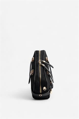 Silver & Polo SP1258 Kadın El Çantası Süet Siyah