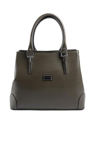 Silver & Polo SP667 Kadın El Çantası Düz Zeytuni