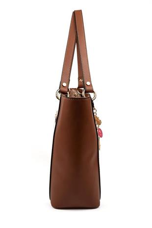 Silver Polo SP1176 Kadın Omuz Çantası Ekose Krem-Taba