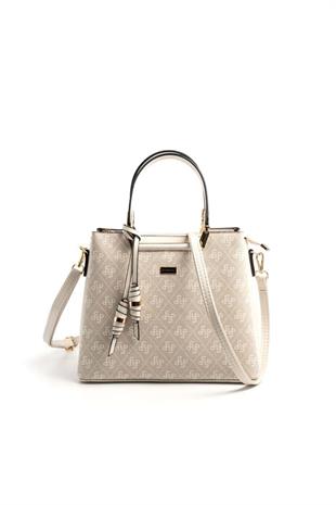 Silver & Polo SP969 Kadın El Çantası Monogram Taş-Kemik