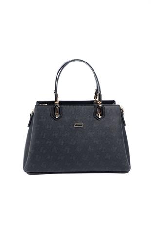Silver & Polo SP1253 Kadın El Çantası Monogram Siyah