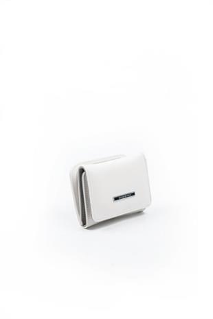 Silver & Polo SP1172 Kadın Cüzdan & Kartlık Düz Beyaz-A.Gri