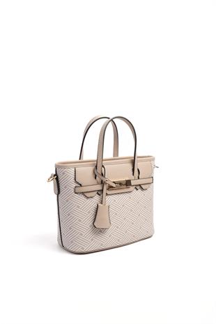 Silver & Polo Bej - Kum SP1185 Kadın El Çantası