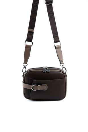 Silver & Polo SP1256 Kadın Çapraz Çanta Düz Kahve-Vizon