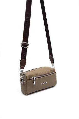 Silver & Polo SP1142 Kadın Çapraz Çanta Petek L.Haki-Kahve
