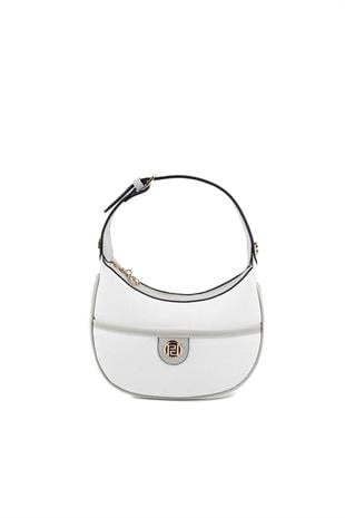 Silver & Polo SP1194 Kadın Omuz Çantası Logolu Beyaz-A.Gri