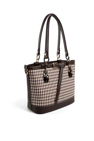 Silver & Polo Kahve Sarı - Kahve SP1155 Kadın El Çantası