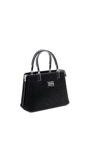 Silver & Polo SP987 Kadın El Çantası Fashion Siyah-Rugan Siyah