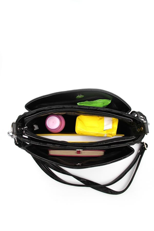 Silver & Polo SP884 Kadın Çapraz Çanta Logolu Beyaz-Beyaz