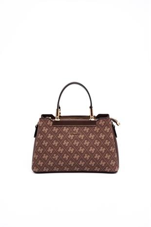 Silver & Polo SP913 Kadın El Çantası Monogram Kahve