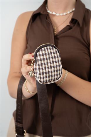 Silver & Polo Kahve Sarı - Kahve SP1038 Kadın Çapraz Çanta