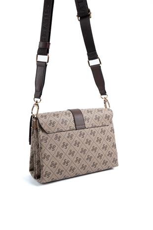Silver & Polo Koyu Bej - Kahve SP1009 Kadın Çapraz Çanta