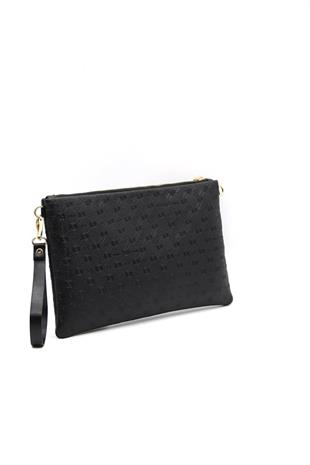 Silver & Polo SP1034 Kadın Portföy & Clutch Logolu Siyah-Siyah