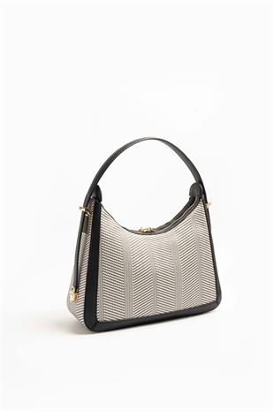 Silver & Polo Siyah Beyaz - Siyah SP1187 Kadın Omuz Çantası