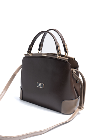 Silver & Polo SP706 Kadın El Çantası Düz Kahve-Vizon