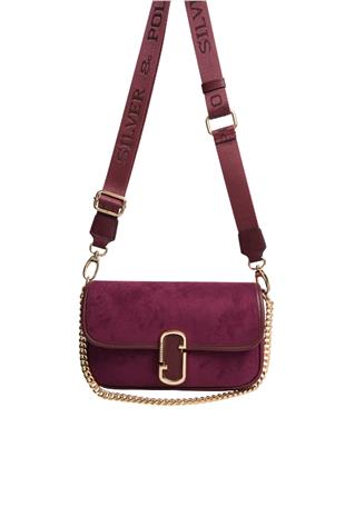 Silver & Polo SP1171 Kadın Omuz Çantası Süet Bordo-Bordo