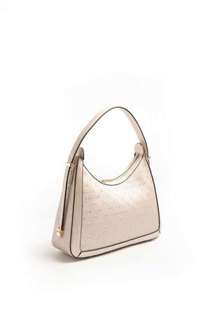 Silver & Polo SP1187 Kadın Omuz Çantası Logolu Bej-Bej
