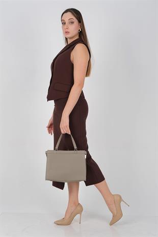 Silver & Polo SP1237 Kadın El Çantası  Bej