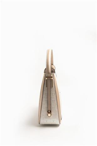 Silver & Polo SP1187 Kadın Omuz Çantası Logolu Sedef-S.Nut