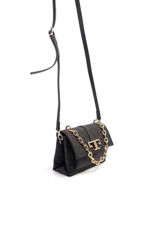 Silver & Polo SP1148 Kadın Çapraz Çanta Monogram Siyah