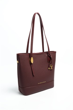 Silver Polo SP1243 Kadın Omuz Çantası Mini Rolax Bordo-Bordo