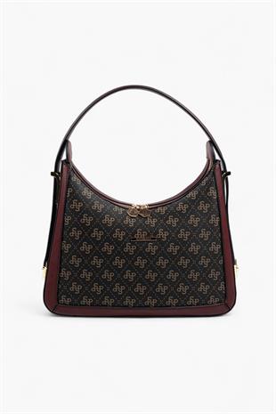 Silver & Polo Kahve Sarı - Bordo SP1187 Omuz Çantası