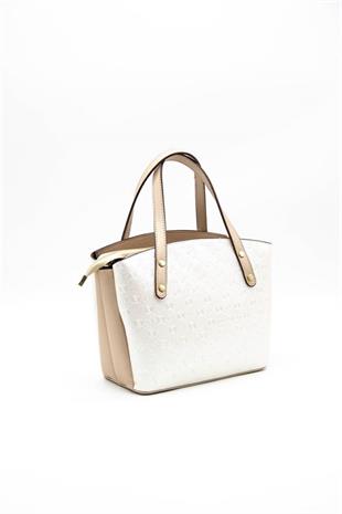 Silver & Polo SP1021 Kadın El Çantası Logolu Sedef-S.Nut