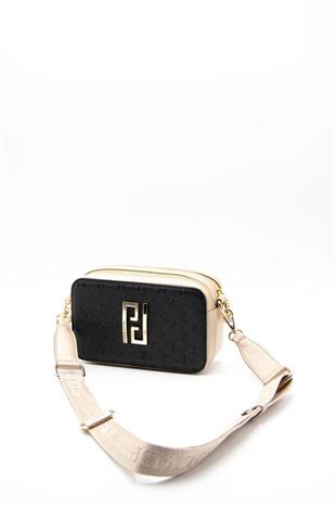 Silver & Polo SP1078 Kadın Çapraz Çanta Logolu Siyah-S.Nut