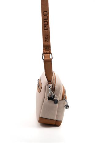 Silver & Polo Bej - A.Taba SP1201 Kadın Çapraz Çanta