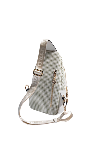 Silver & Polo SP959 Kadın Vücut Çantası King Desen Yeşil-Kemik