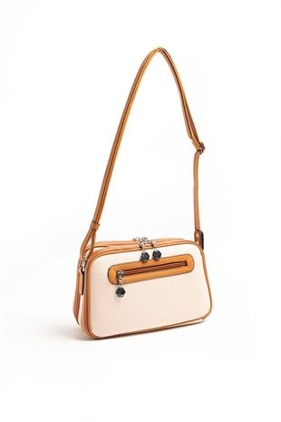 Silver & Polo Bej - A.Taba SP899 Kadın Çapraz Çanta