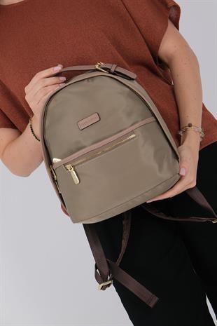 1212 Kadın Sırt Çantası  Yeşil-Kum