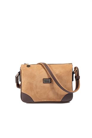 Silver & Polo SP784 Kadın Çapraz Çanta Süet Taba-Kahve