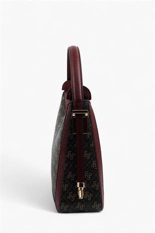 Silver & Polo Kahve Sarı - Bordo SP1187 Omuz Çantası
