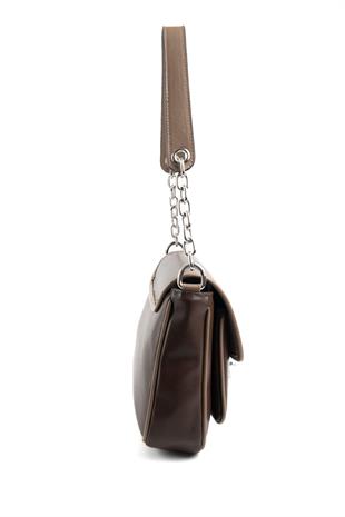 Silver & Polo Kahve - Vizon SP1147 Kadın Omuz Çantası