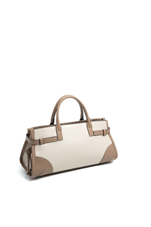 Silver & Polo SP1260 Kadın El Çantası Düz Bej-Latte