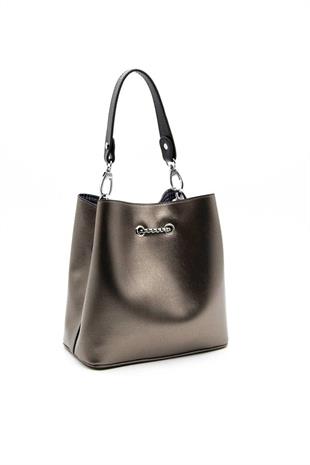 Silver & Polo SP967 Kadın Çapraz Çanta Düz Platin-Siyah